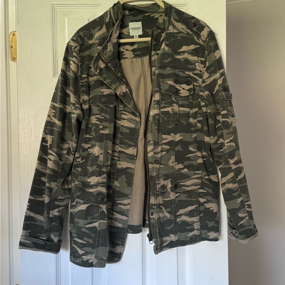 Kensie Green Camouflage Jacket